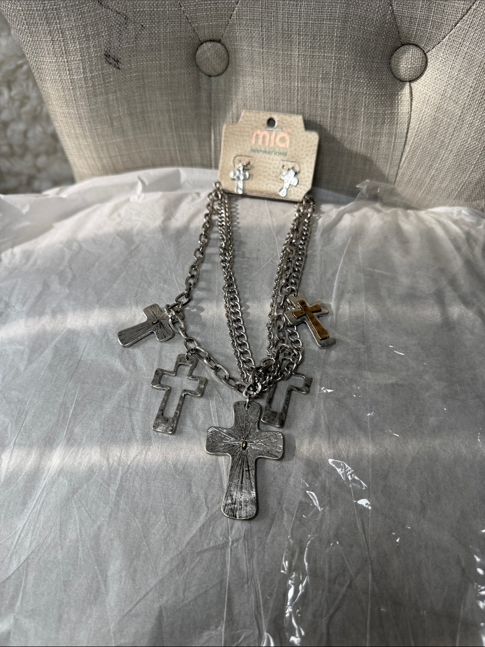 Necklace with Cross Pendants